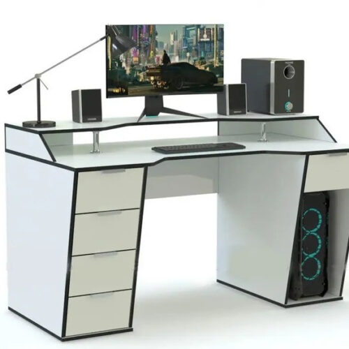 Геймерський стіл серія COMFORT з надбудовою та шухлядами X1400