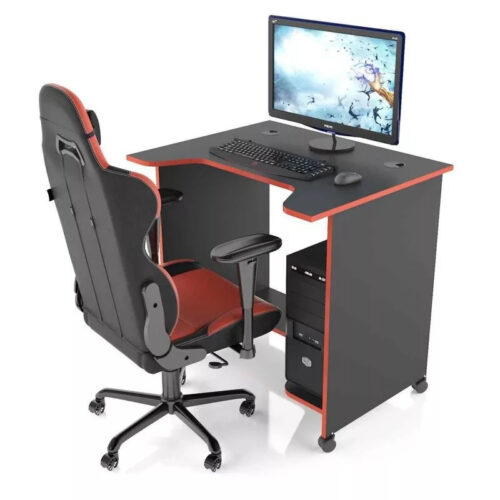 Геймерський стіл СЕРІЯ Стіл XGamer MINI XG10 - із місткою полицею під системний блок Чорний