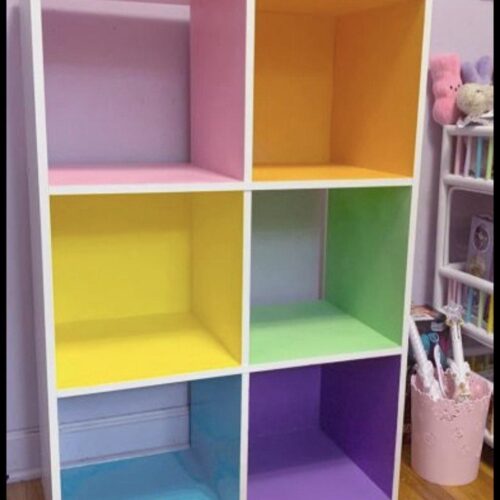 Стелаж для дитячих іграшок і книг на 6 клітинок
